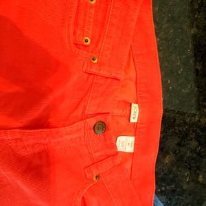 J. Crew Vintage Skinny Matchstick Orange Corduroy Pants, 26S